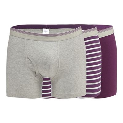 The Collection Big and tall purple striped keyhole trunks